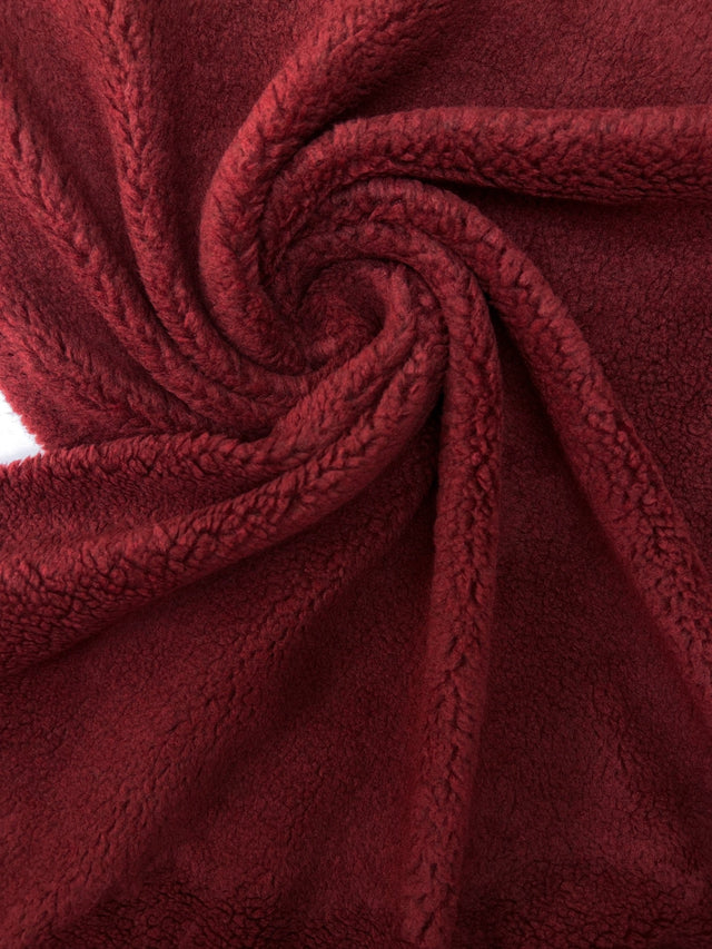 Polyester Acrylic Knitted Fabric Melange Red Black