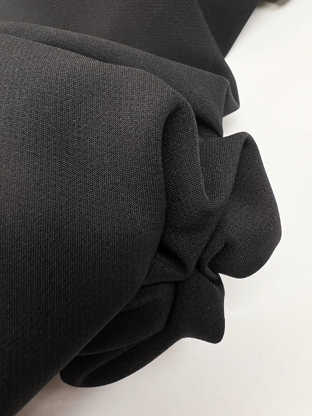 Polyester Elastane Crepe Suit Fabric Black