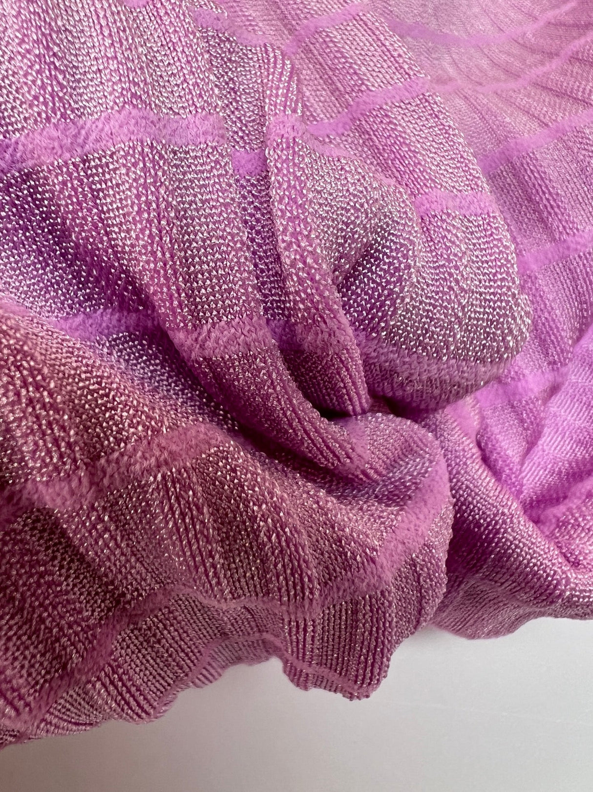 Pink Polyamide Elastane Ribbed Knit
