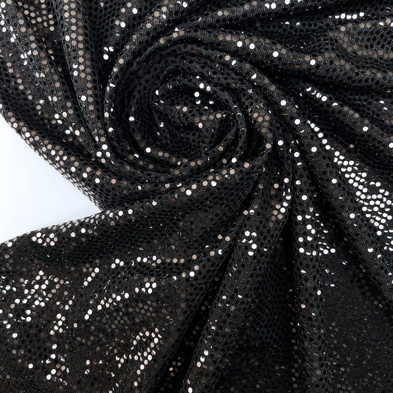 Black Lurex Knitted Fabric