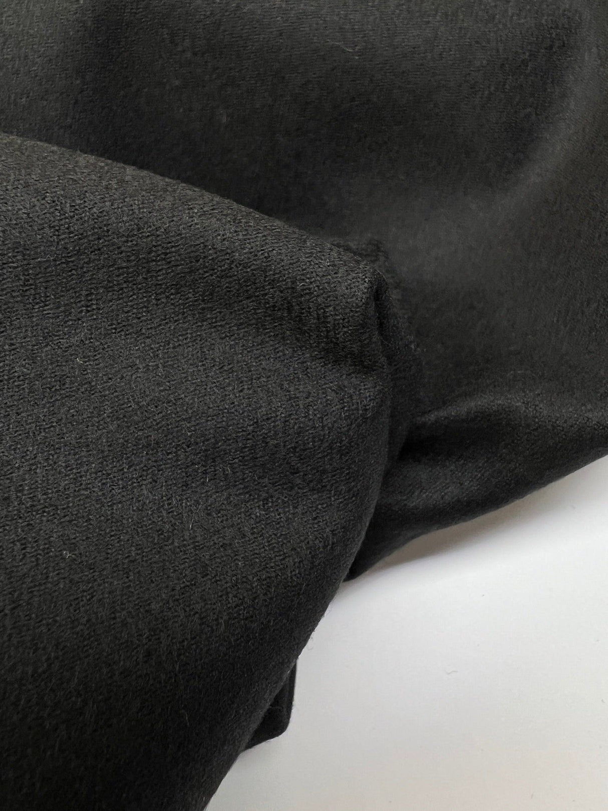 Wool Twill Black Fused Fabric