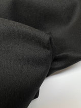 Wool Twill Black Fused Fabric