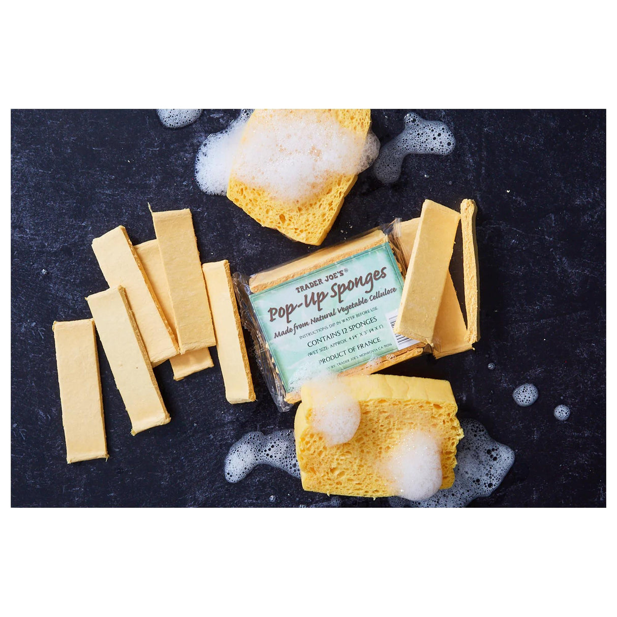 Trader Joe’s Pop-Up Sponges | made from Natural Vegetable Cellulose | 1 Each