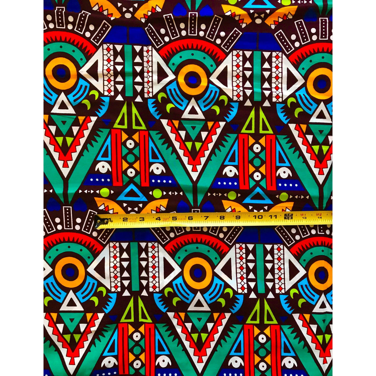 Nubia Sans Souci 100% Cotton Fabric - Multicolored African Print, 46" Width (Per Yard)
