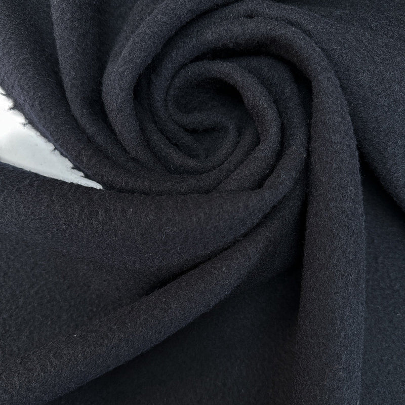 Wool Blend Tweed Black Blue