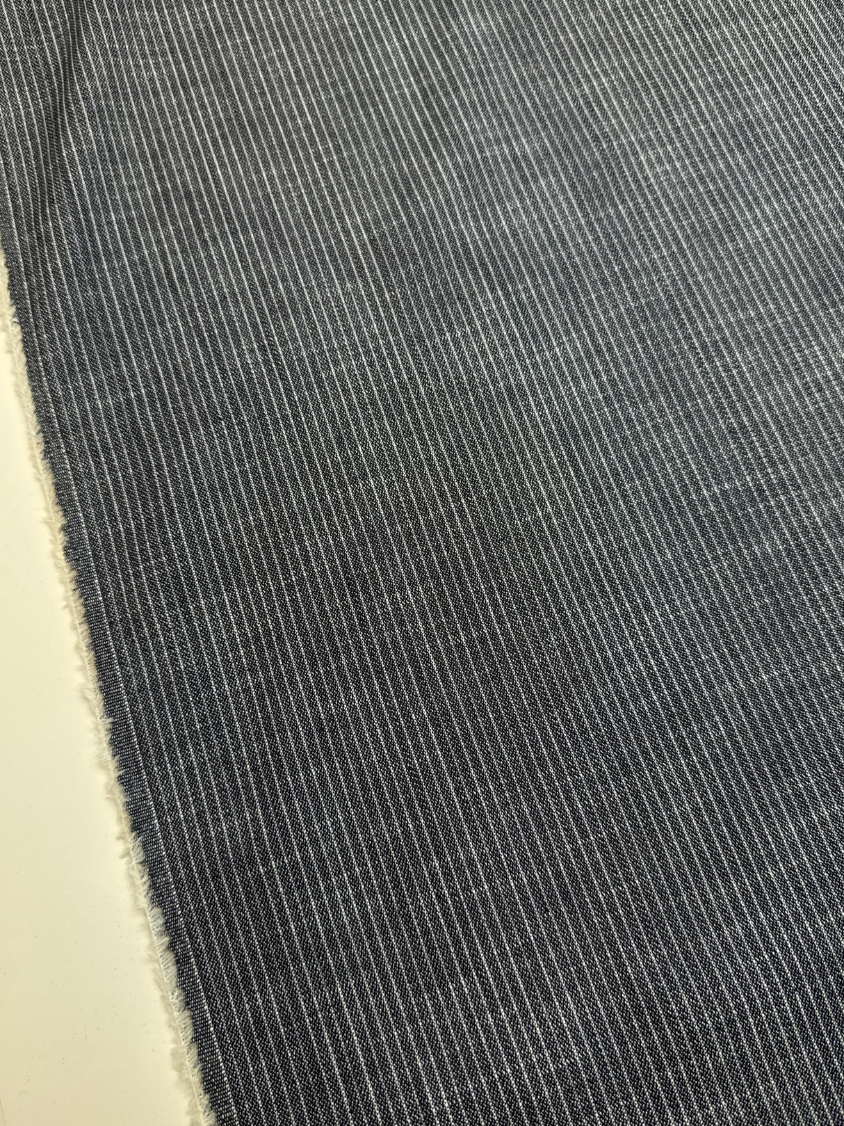 Cotton Denim Striped Blue Stretch