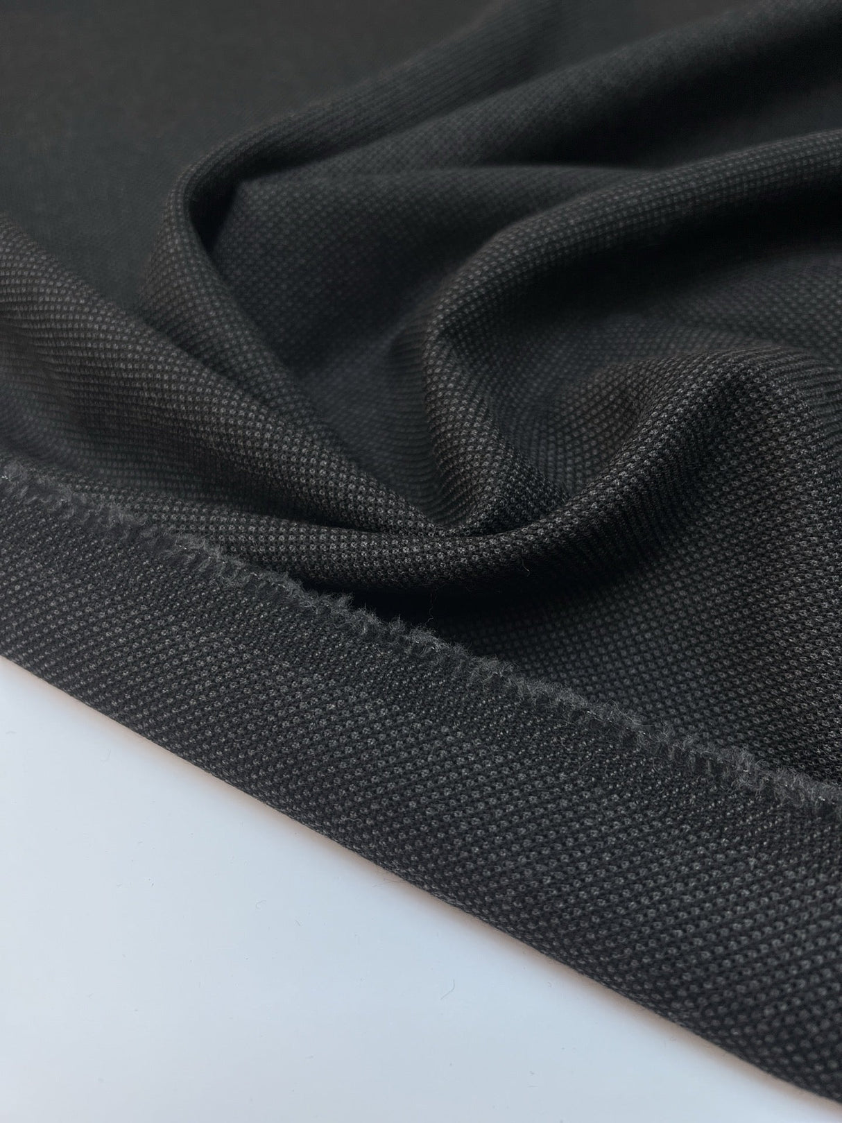 Wool Suit Fabric Gray Black