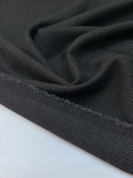 Wool Suit Fabric Gray Black
