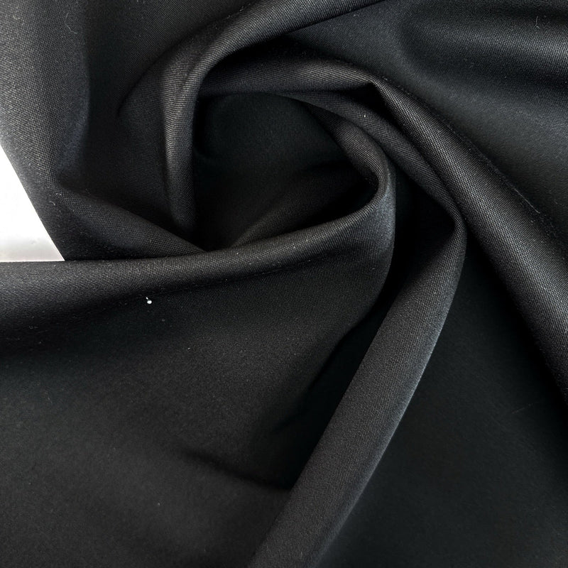 Black Wool Polyamid Woven