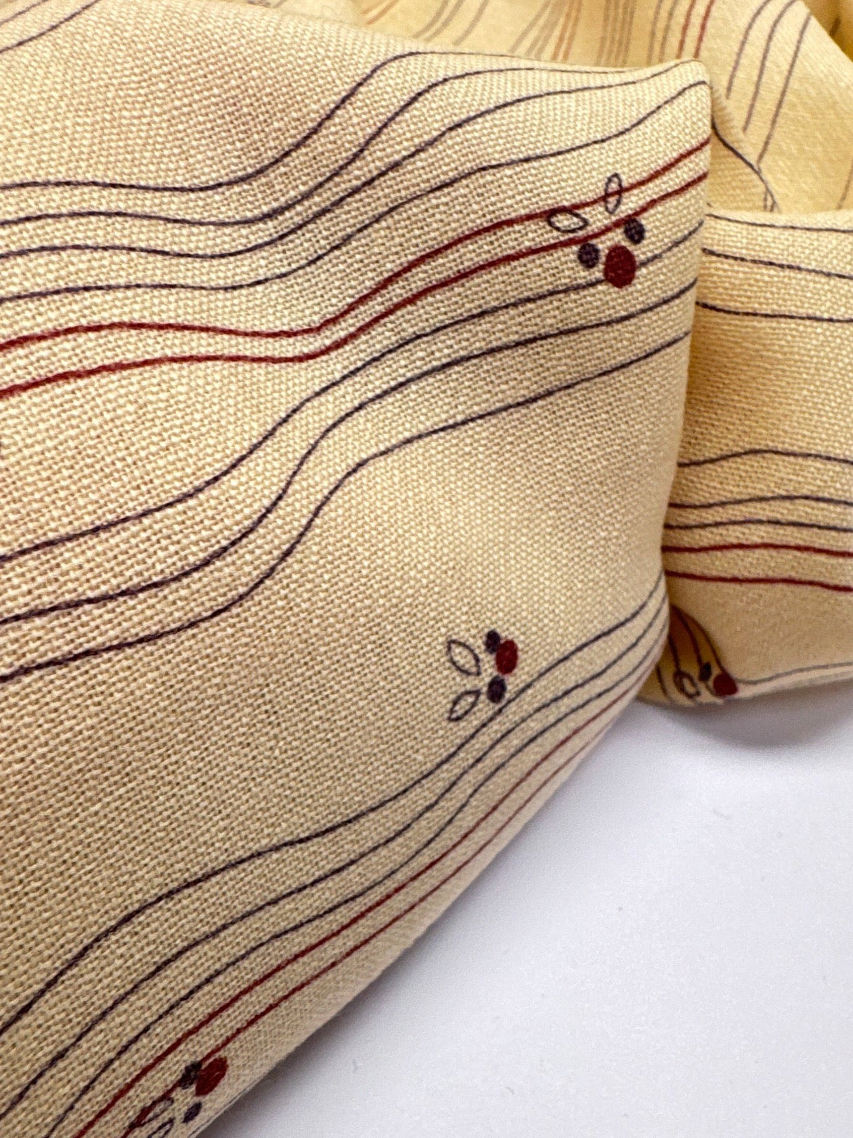 Printed Beige Wool Fabric