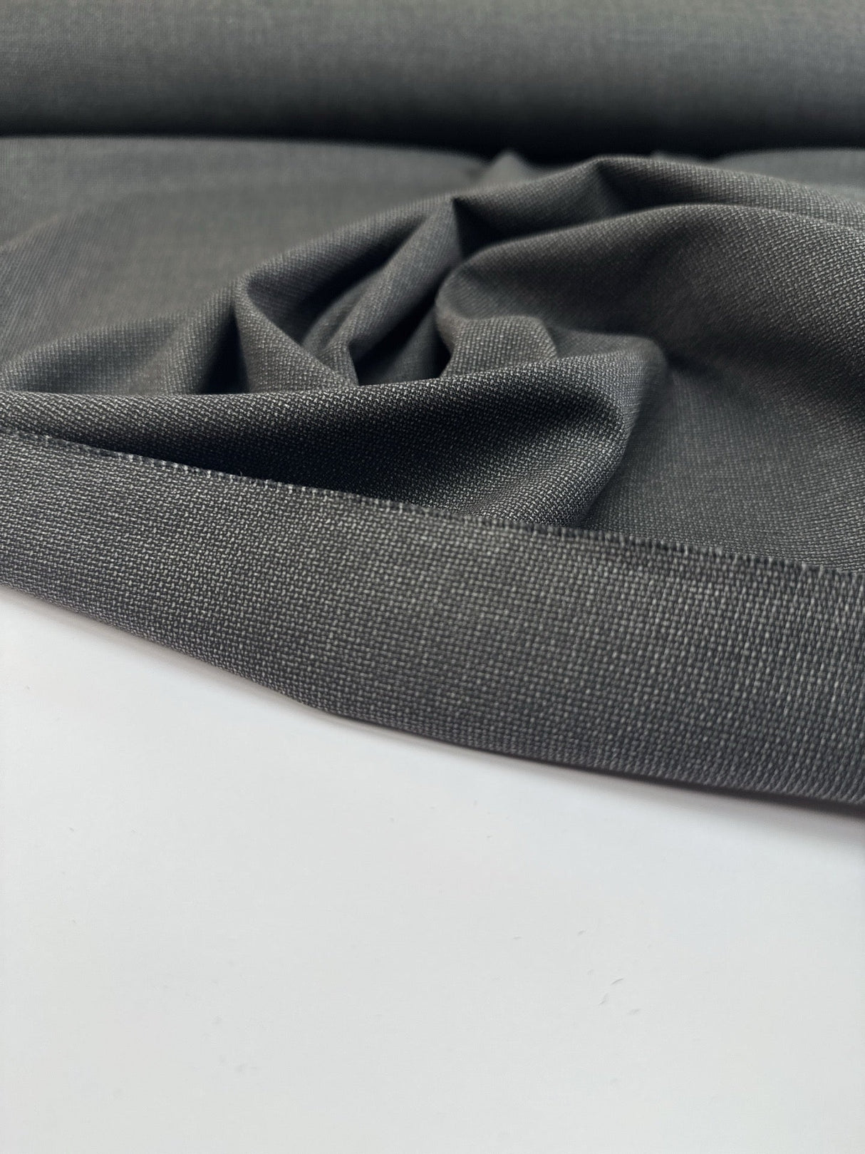 Wool Polyamid Tweed Gray Black