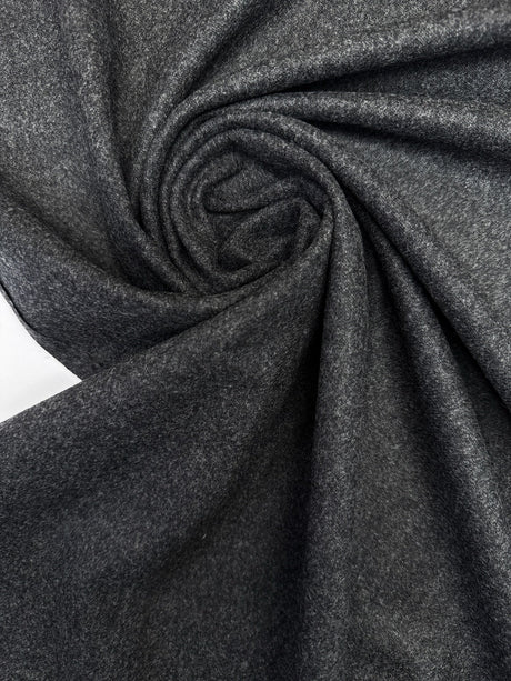 Wool Twill Fabric Melange Gray