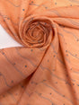 Virgin Wool Woven Printed Orange Stripes