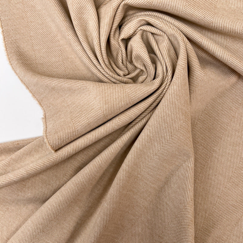 Beige Blend Knitted Fabric