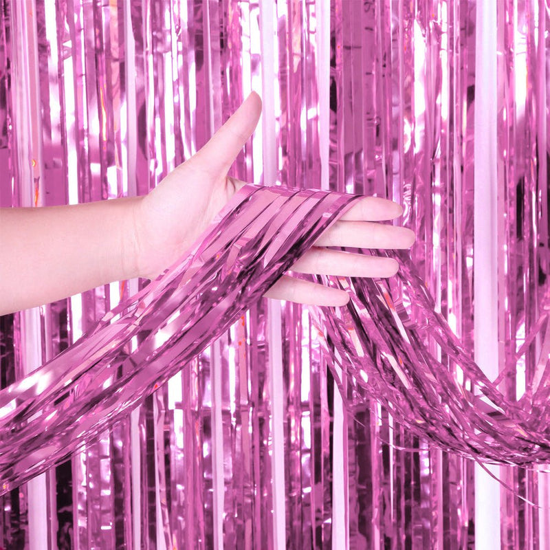 Foil Fringe Curtain Light Lavender