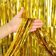 Foil Fringe Curtain Metallic Gold
