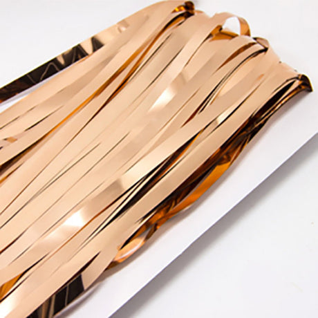 Fringe Curtain Metallic Rose Gold