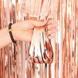 Fringe Curtain Metallic Rose Gold