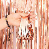 Fringe Curtain Metallic Rose Gold