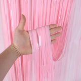 Foil Fringe Curtain Pink Backdrop
