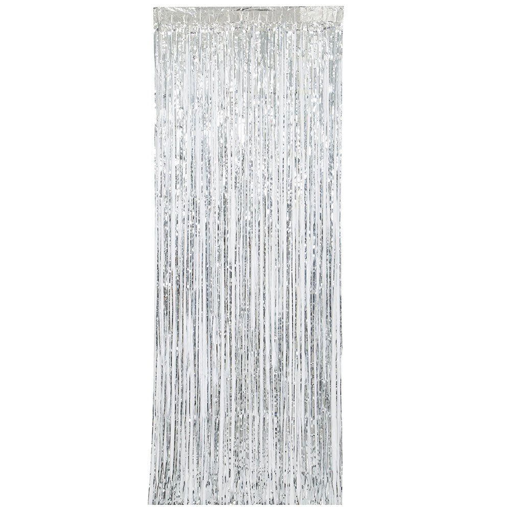 Silver Fringe Curtain 3ft x 8ft