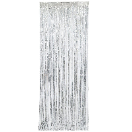 Silver Fringe Curtain 3ft x 8ft