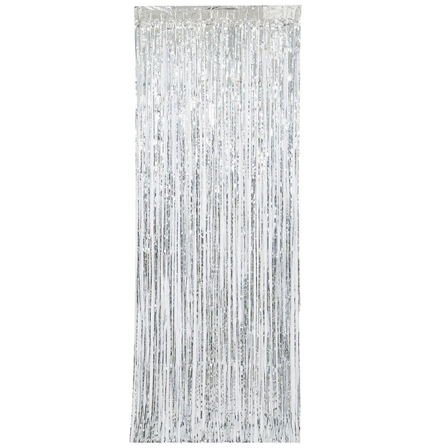 Silver Fringe Curtain 3ft x 8ft