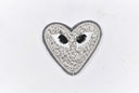 Embroidered Heart Patch with Eyes