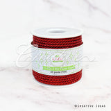 3Mm 2 Ply Metallic Twist Cord-25 Yds (Red)