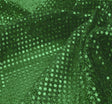 3Mm Sequins On A Knit Solid Green Fabric - Confetti Dot, 35/36" Width (1 Yard)