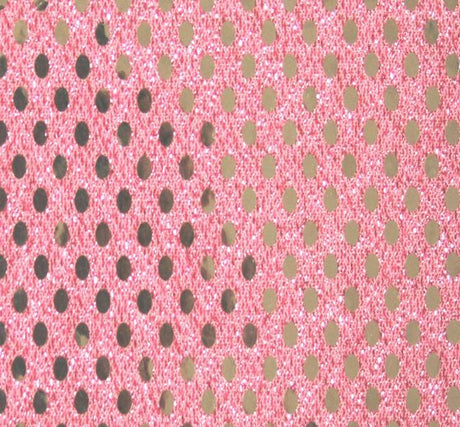 3MM Sequins On A Knit Solid Pink Sequins Fabric - Solid Pink, 44/45" Width (1 Yard)