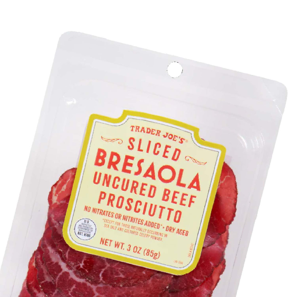 Sliced Bresaola Uncured Beef Prosciutto 3 oz