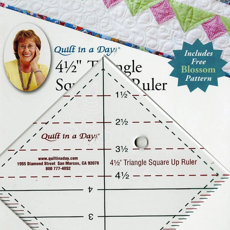 Quilting Ruler Triangle Square Up 4-1/2in Clear Plastic