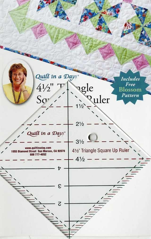 Quilting Ruler Triangle Square Up 4-1/2in Clear Plastic