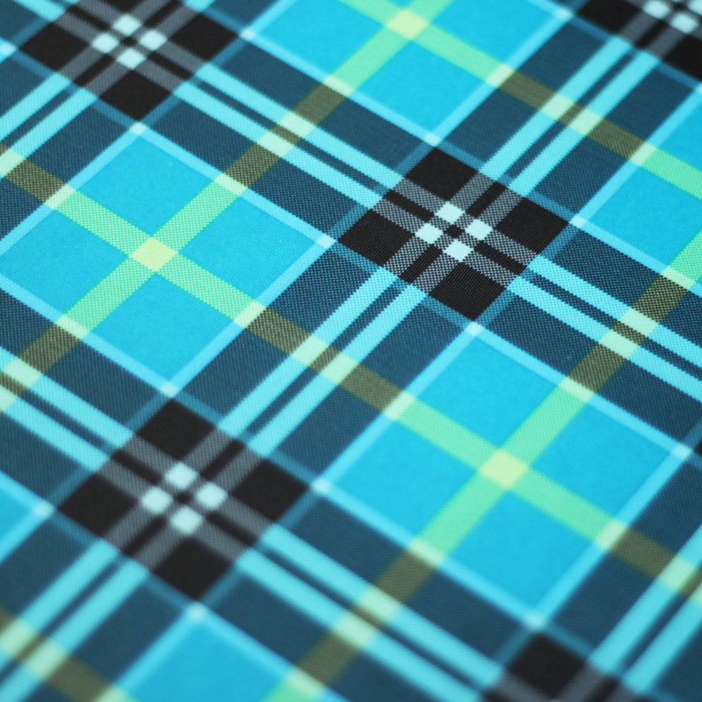 Modern Plaid Polyester Spandex Fabric - Multicolor Tartan Plaid Print, 58/60" Width, 240 GSM (1 Yard)