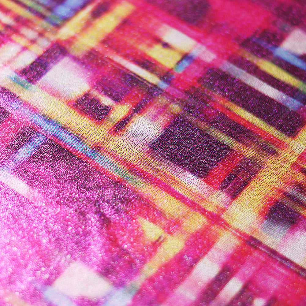Optic Plaid Multi Polyester Spandex Fabric - Multicolor Plaid, 58/60" Width (1 Yard)