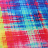 Diagonal Plaid Poly Spandex Fabric - Rainbow Plaid, 58/60" Width (1 Yard)