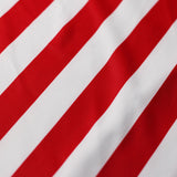 Classic Tricot Stripes Polyester Spandex Fabric - Wide Stripe Print, Black/White, Navy/White, Red/White, Turquoise/White, 58/60" Width (1 Yard)