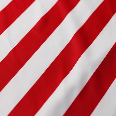 Classic Tricot Stripes Polyester Spandex Fabric - Wide Stripe Print, Black/White, Navy/White, Red/White, Turquoise/White, 58/60" Width (1 Yard)