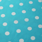 Candy Dots And Stripes Polyester Spandex Fabric - Pastel Pink, Aqua And White, Polka Dots And Stripes, 58/60" Width (1 Yard)