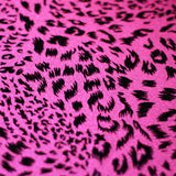 Stray Cat Nylon Spandex Fabric - Gold, Pink, Silver, Red Hologram Leopard Print, 58/60" Width (1 Yard)