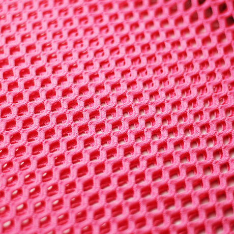 Diamond Mesh Polyester Spandex Fabric - Neon Pink, White, Red, Black Diamond Pattern, 58-60" Width (1 Yard)