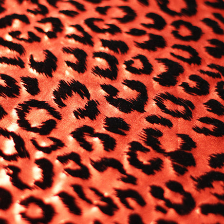 Sassy Cat Polyester Spandex Fabric - Leopard Hologram, Red/Black, Silver/Black, Gold/Black, Turquoise/Black, 58/60" Width (1 Yard)
