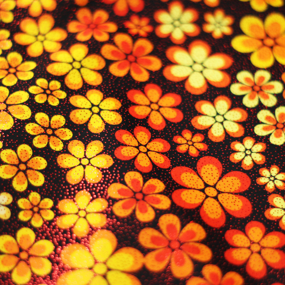 Floral Trance Nylon Spandex Fabric - Multi-Color Floral Print, 58-60" Width (1 Yard)