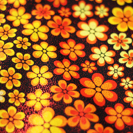Floral Trance Nylon Spandex Fabric - Multi-Color Floral Print, 58-60" Width (1 Yard)
