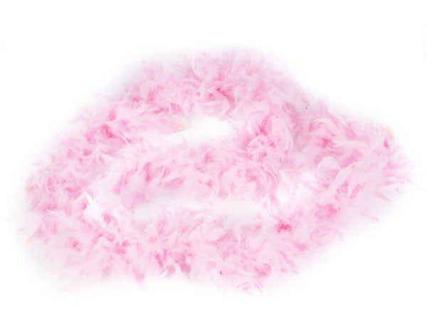 4.5" Wide 72" (6 Feet) Long Pink Chandelle Feather Boas - Pack of 10