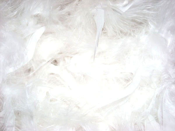 4.5" Wide 72" (6 Feet) Long White Chandelle Feather Boas - Pack of 10
