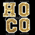 4 Pcs "H O C O" Sequin Patches-Set (Gold)