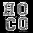 4 Pcs "H O C O" Sequin Patches-Set (Silver)