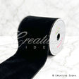 4" Wired Decorative Velvet Ribbon-5 Yds (Black)